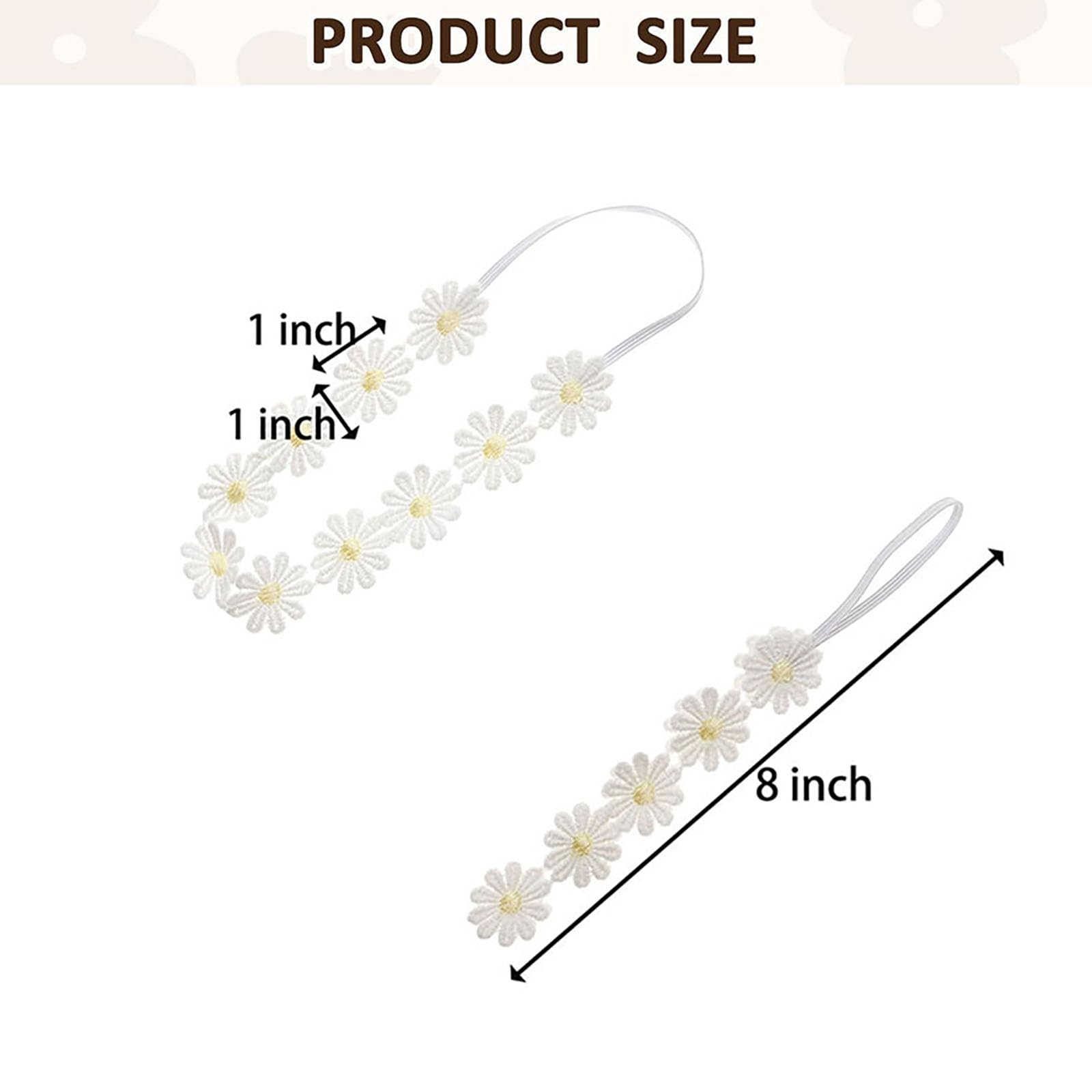 NUOSYI daisy headband yellow-black front view suits playful outfits