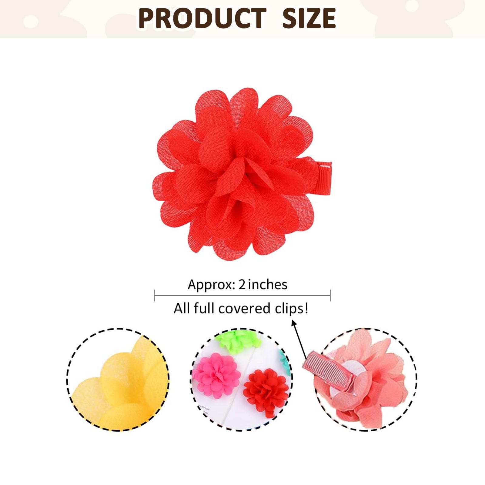 NUOSYI chiffon flower clip lavender secures hair for photos