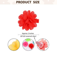 NUOSYI chiffon flower clip lavender secures hair for photos