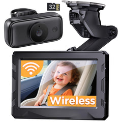 NUOTUN wireless baby car camera front view enables quick setup and safe travels.