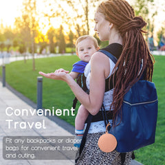 Nupoopy open-top pacifier case allows easy loading on the go.