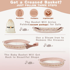 Nurcret changing basket includes built-in security strap for added safety