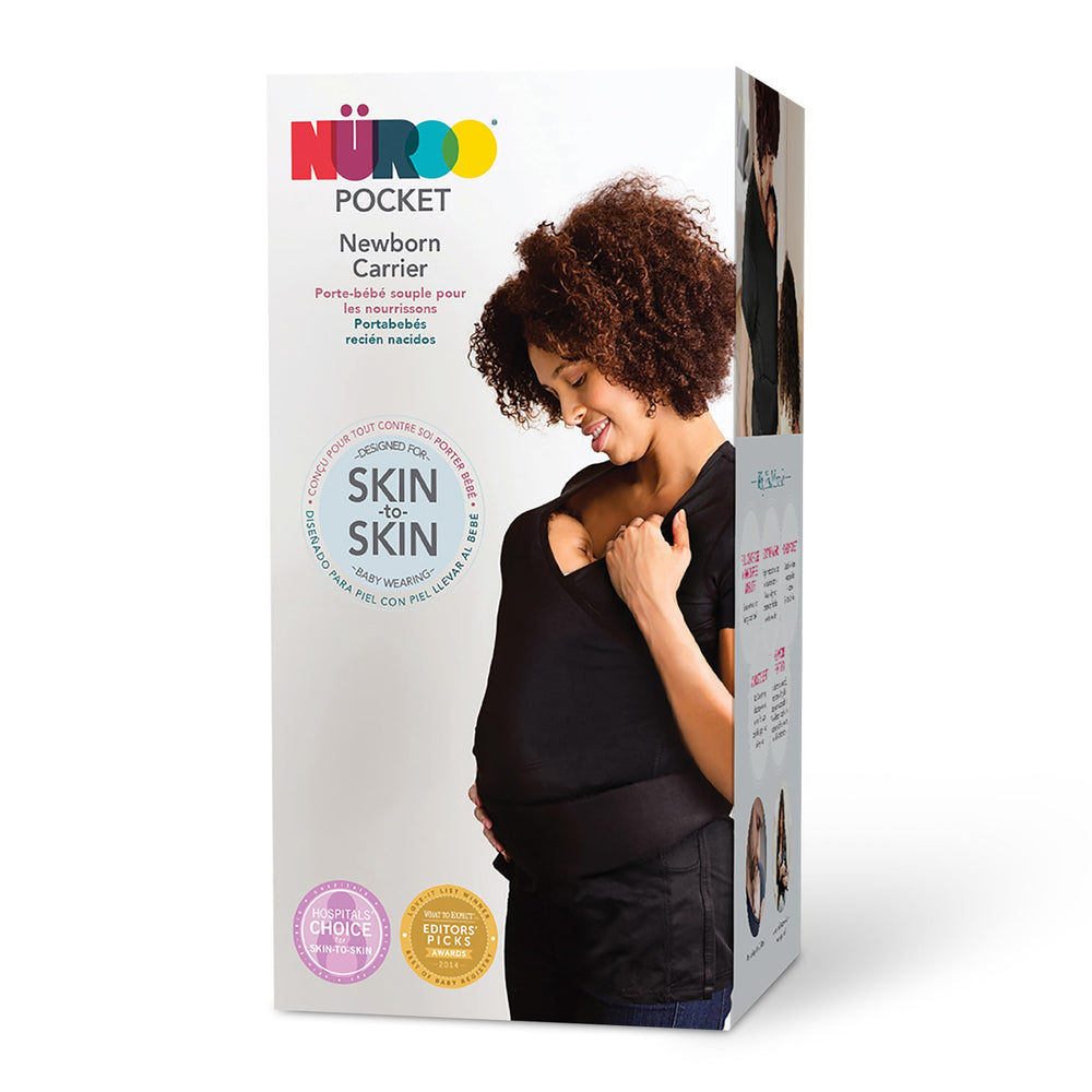 NüRoo Brownmed pocket-skin-to-skin carrier shirt back view offers full coverage