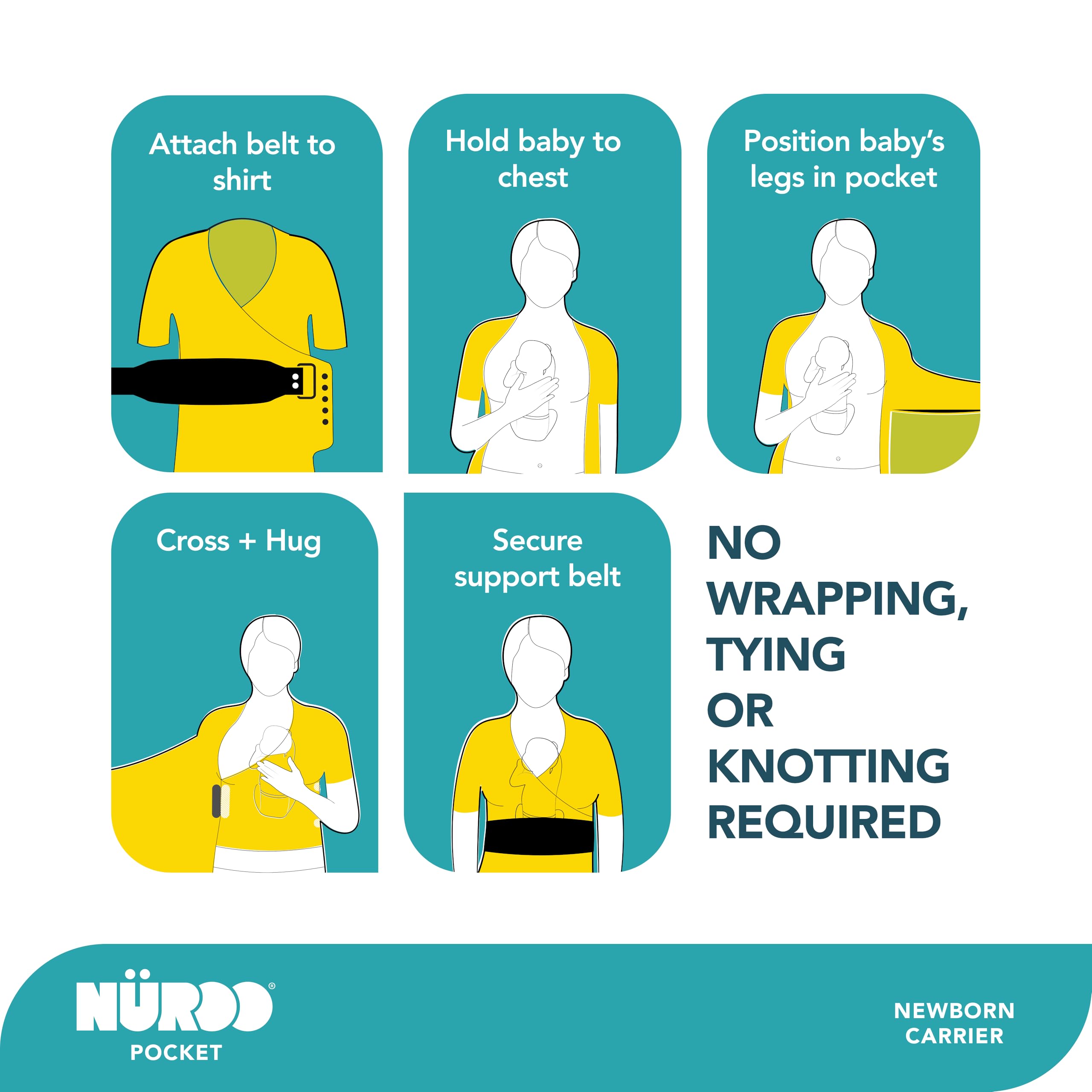 NüRoo Brownmed pocket-skin-to-skin carrier shirt hands-free nursing use