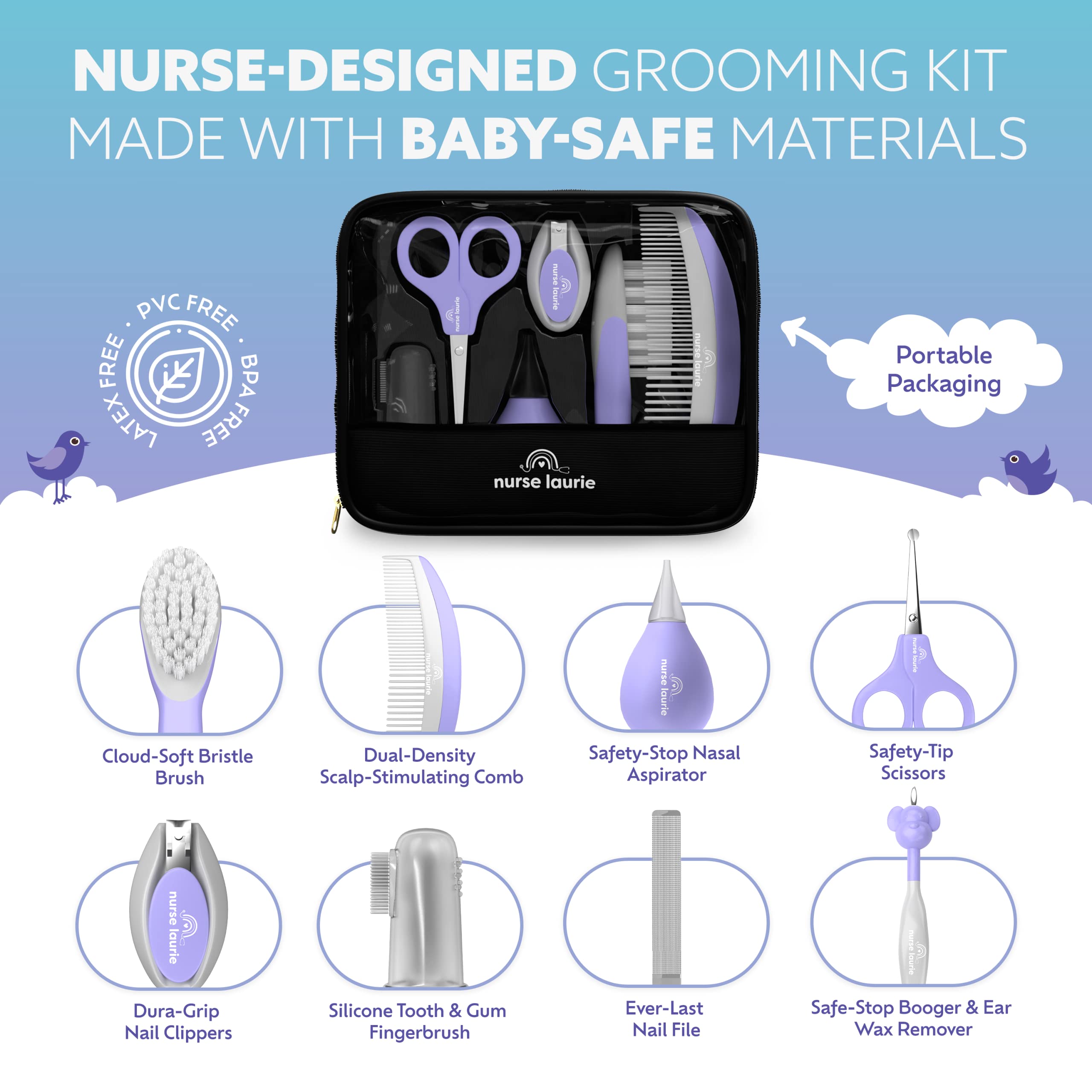Nurse Laurie baby nail clippers; precise trimming for tiny nails.