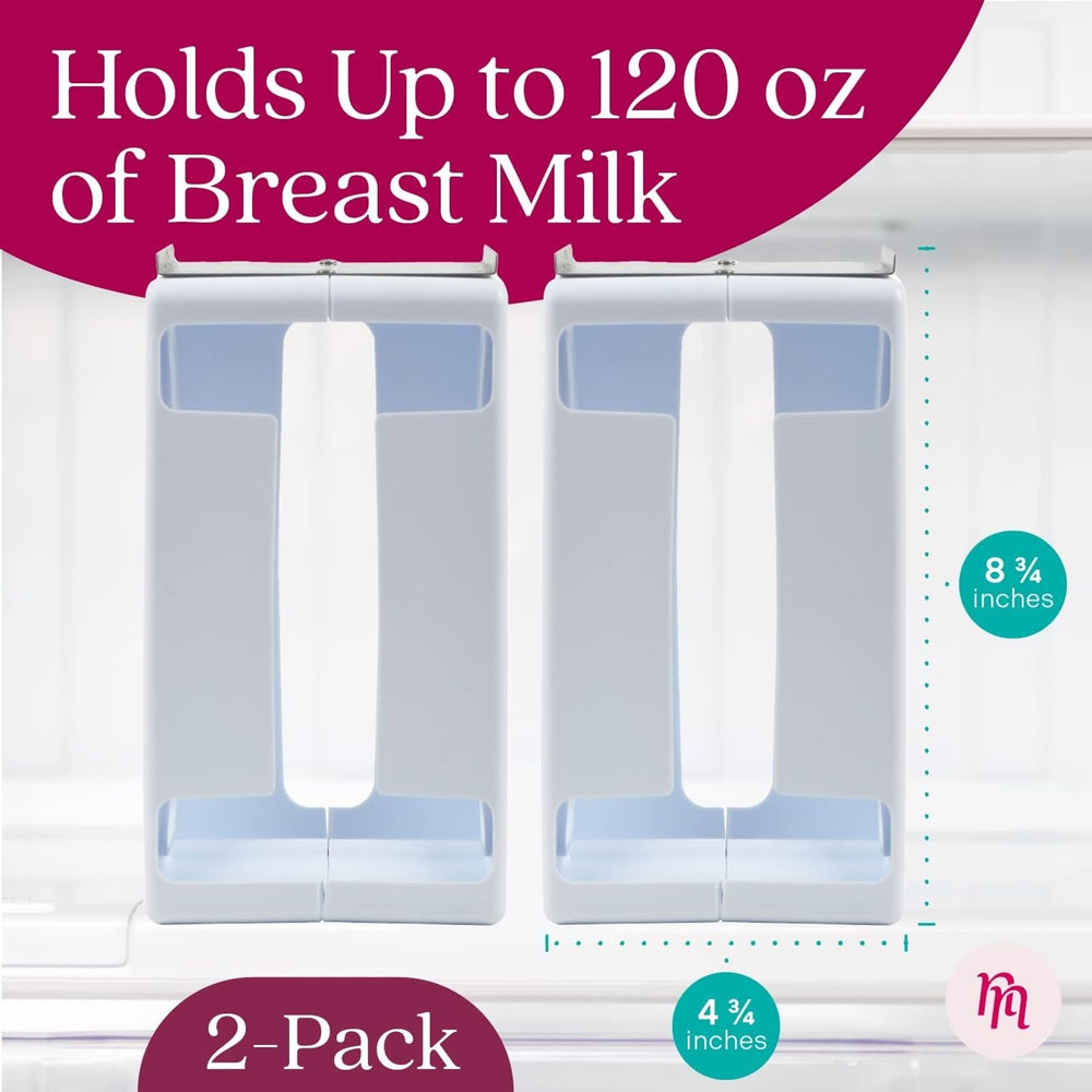Nurse & Nourish tower fits 4oz breast milk bags for easy portioning.