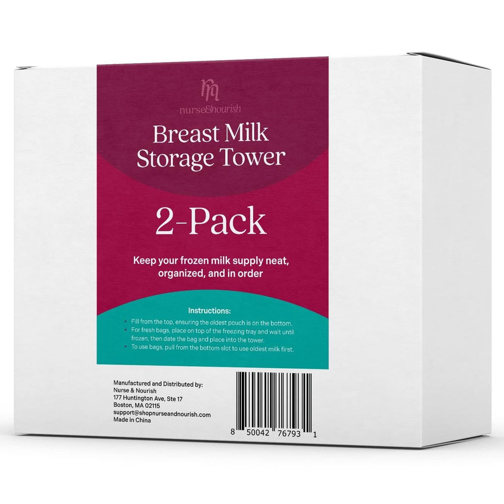 Nurse & Nourish 2-pack setup keeps milk organized in the freezer.