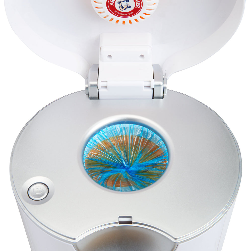 Nursery Fresh 8-pack refill rings showing high-capacity newborn diaper storage.