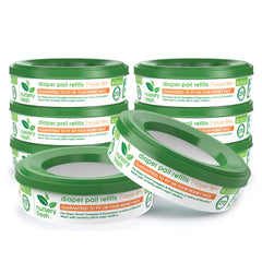 Nursery Fresh refill rings for Diaper Genie and Munchkin pails, 8-pack ready for steady diaper storage.