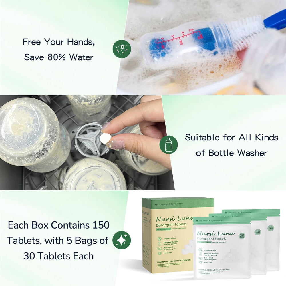 Nursi Luna 150-tablets-packaging ensures fresh, ready-to-use detergent for busy households.