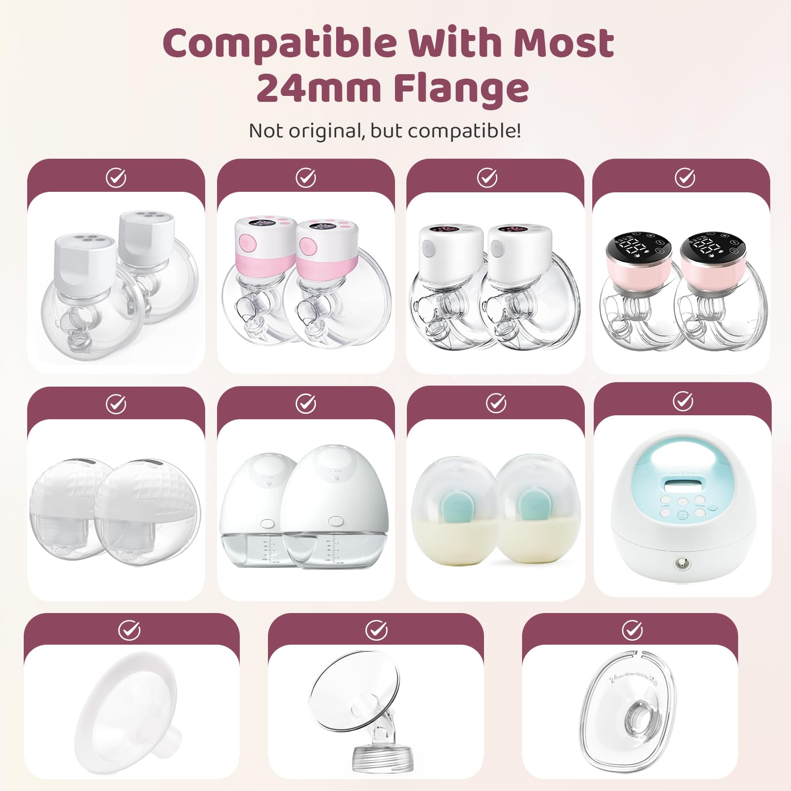 Nursi Luna 17mm flange insert balancing medium sizes and comfort.