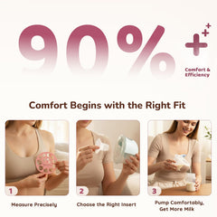Nursi Luna 15mm insert offers balanced fit for everyday pumping comfort.