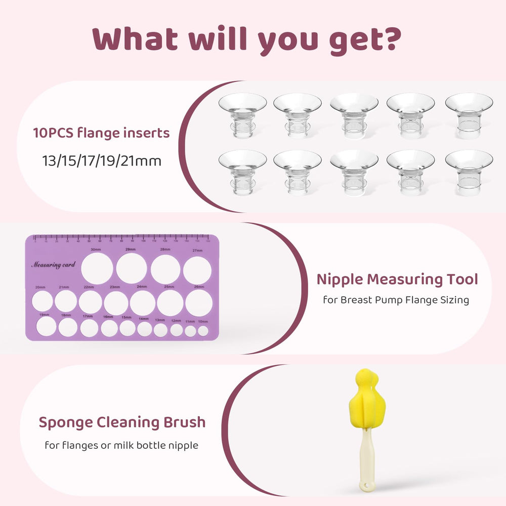 Nursi Luna sizes-collection shows 13-21mm options for customized pumping fit