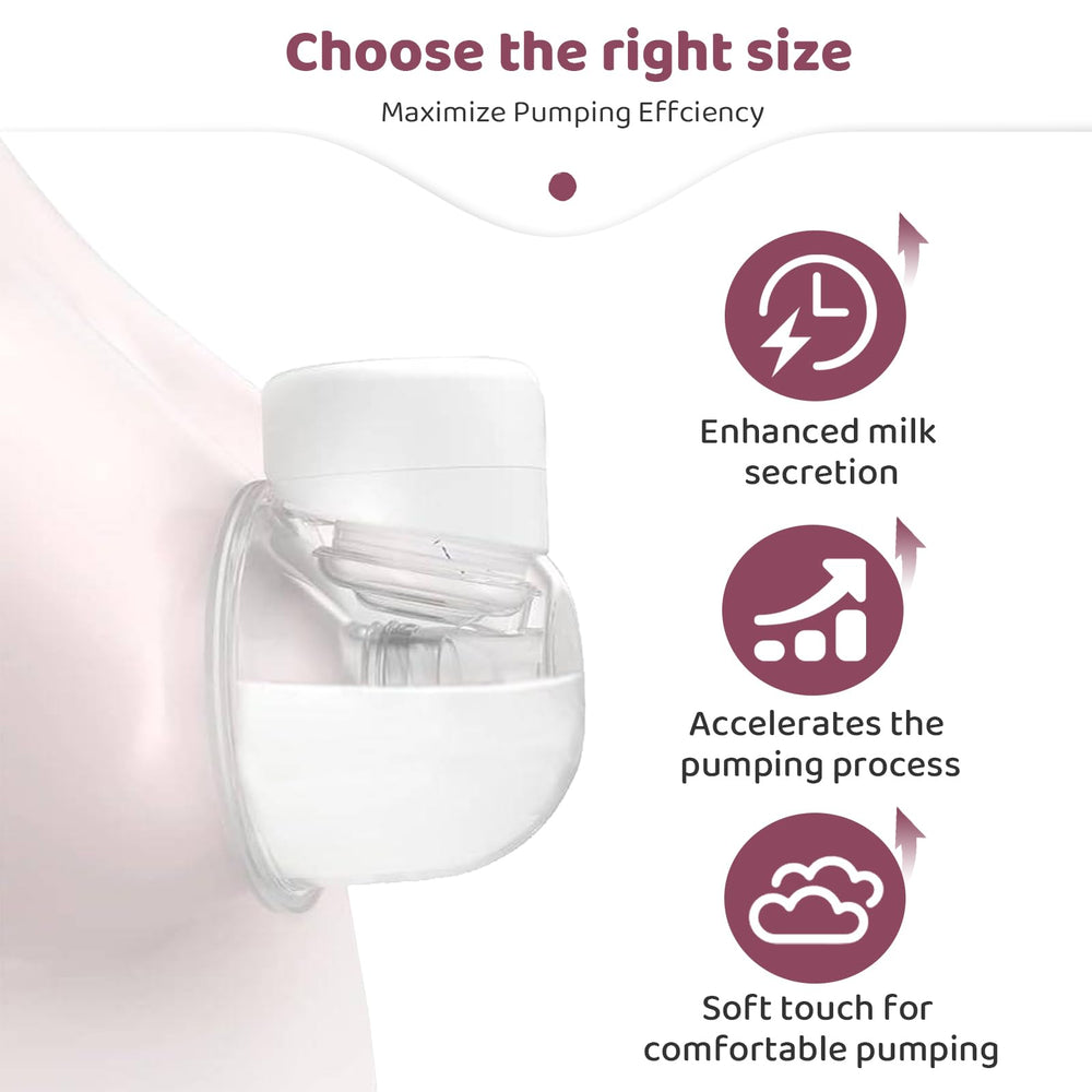 Nursi Luna silicone flange inserts closeup emphasizes soft, durable silicone