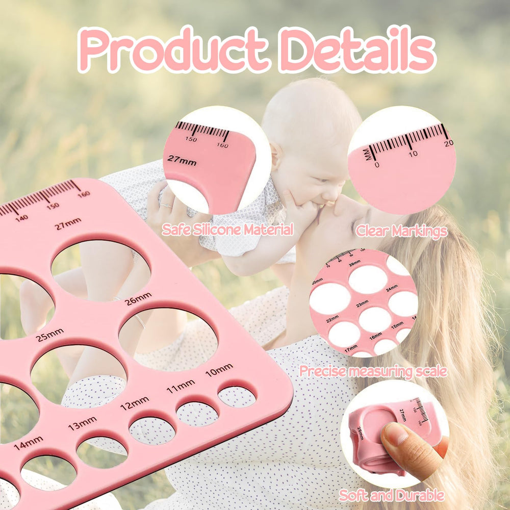 Nursi Luna soft silicone ruler with edge alignment for gentle, accurate sizing.