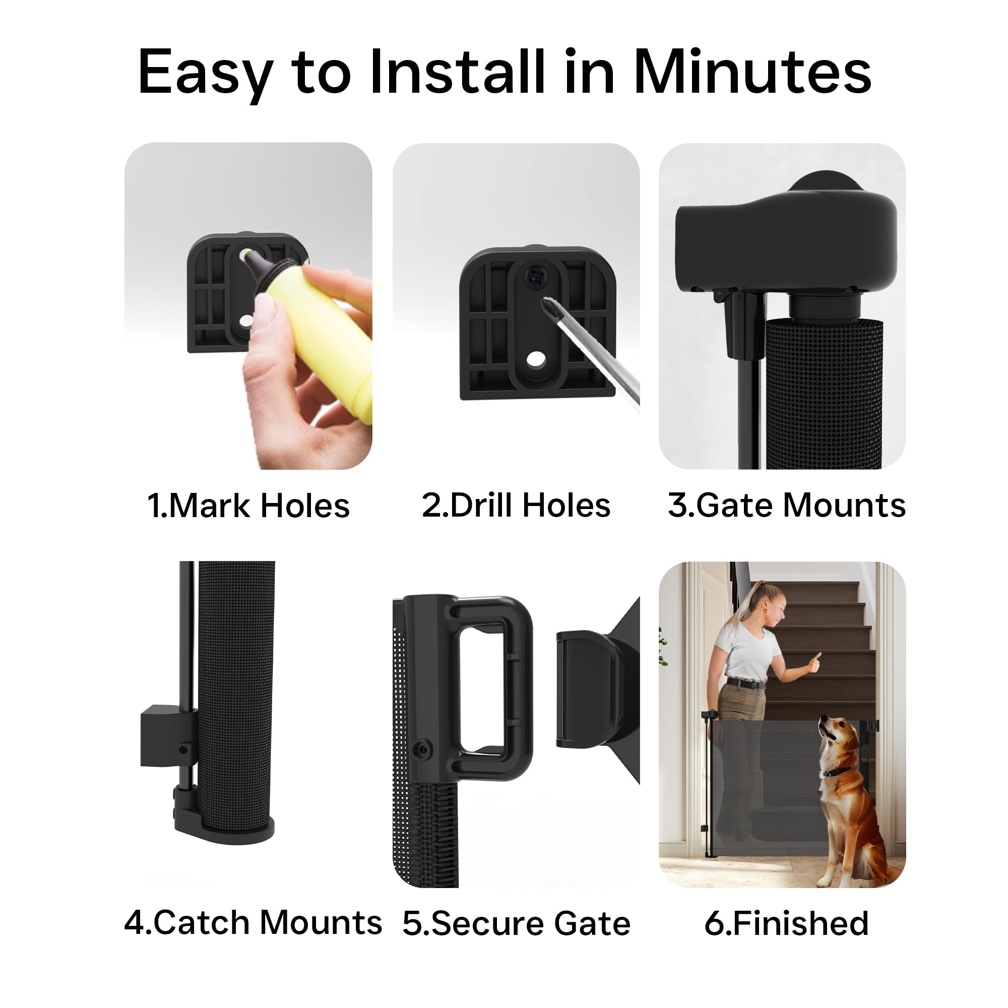 NurturaNook retractable gate folds neatly for compact storage.
