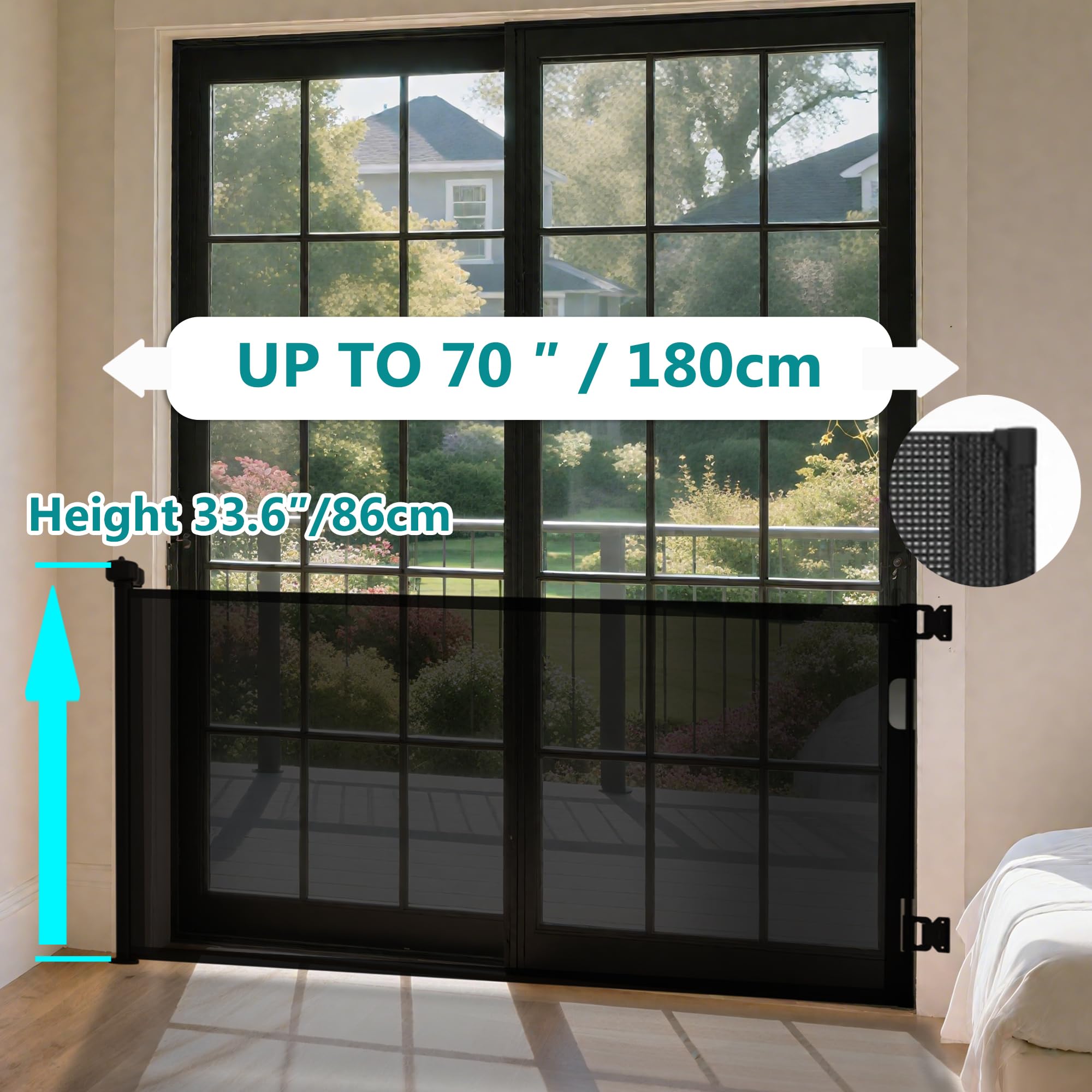 NurturaNook retractable gate in action with one-hand operation for busy parents.