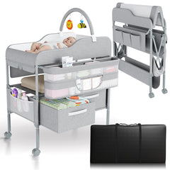 NurturePatch portable changing table folded-flat for easy storage and travel readiness