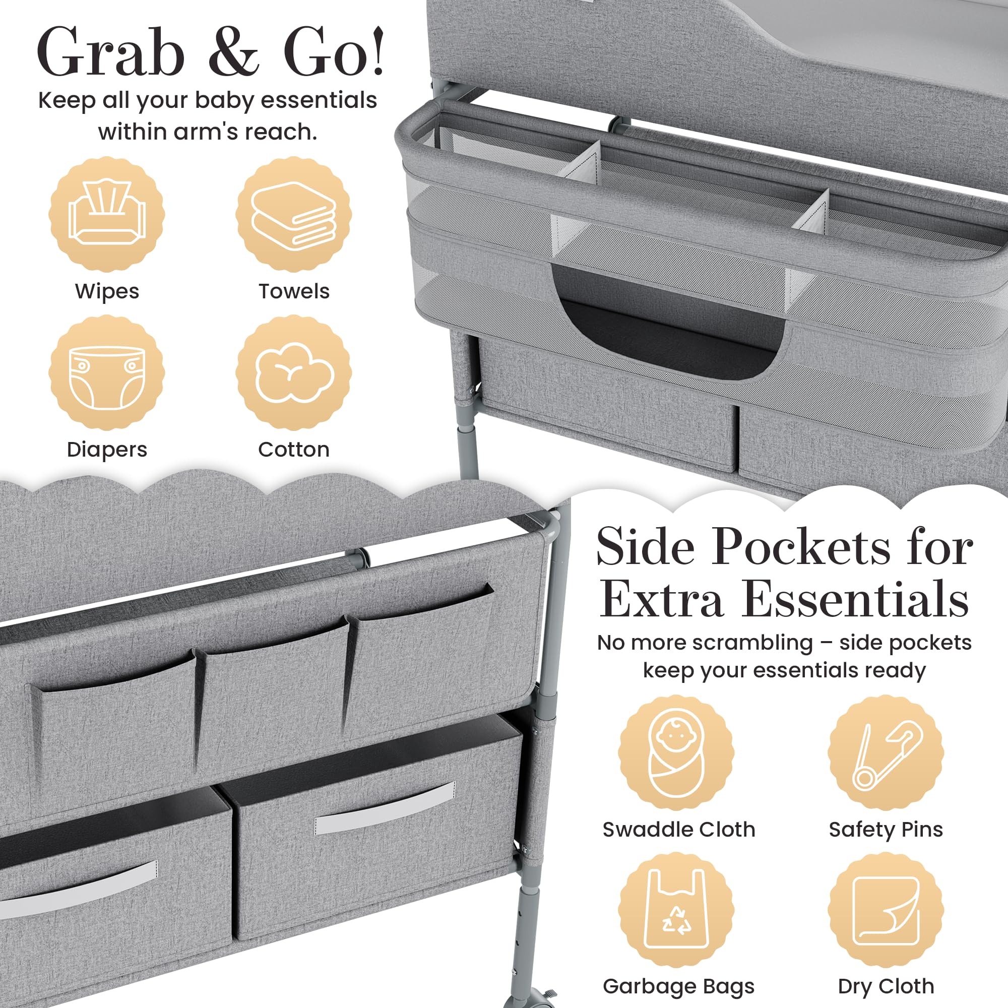 NurturePatch portable changing table travel bag included for trips