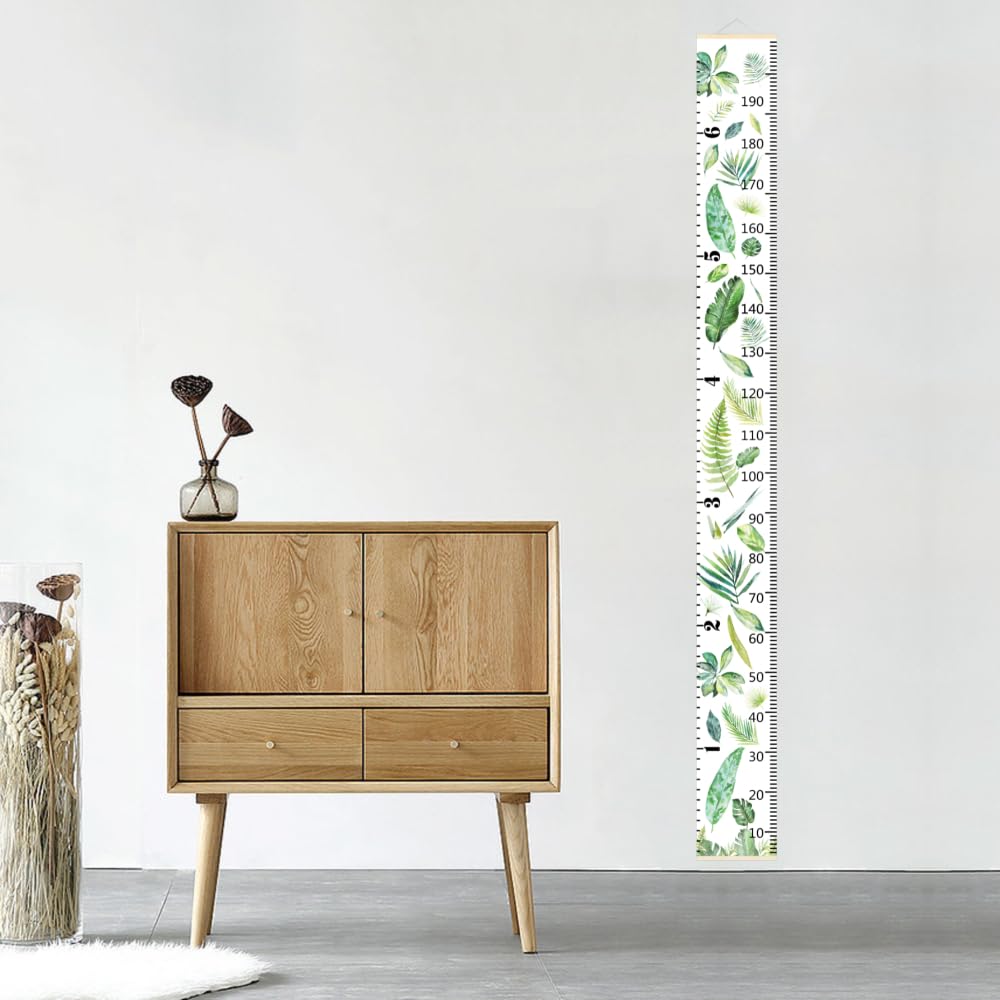 Nustila growth chart shows easy install for quick nursery decorating.