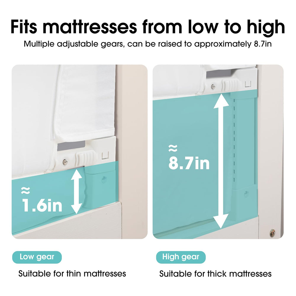 NUTIKAS bed rail guard breathable-mesh enables airflow to stay comfortable.
