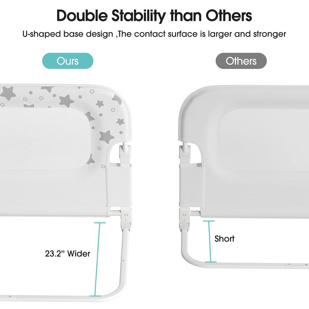 NUTIKAS bed rail guard quick-install features color-coded instructions.