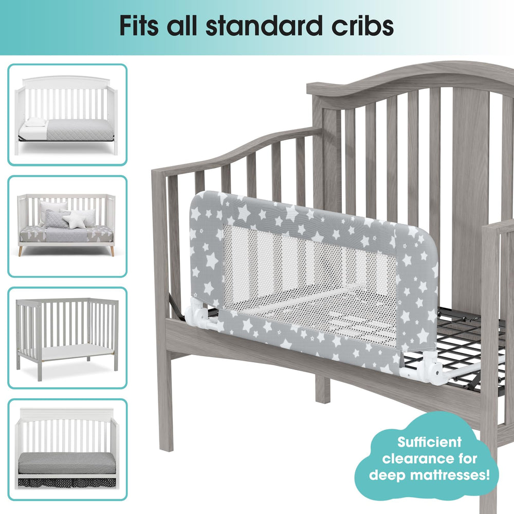 NUTIKAS reinforced anchor secures rail to crib frame.