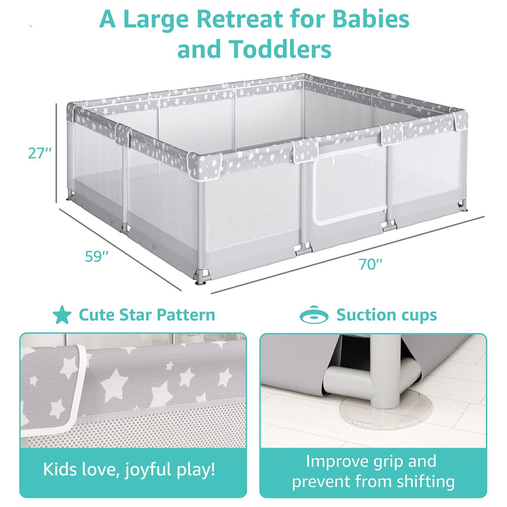 NUTIKAS playpen interior mesh view for breathable supervision
