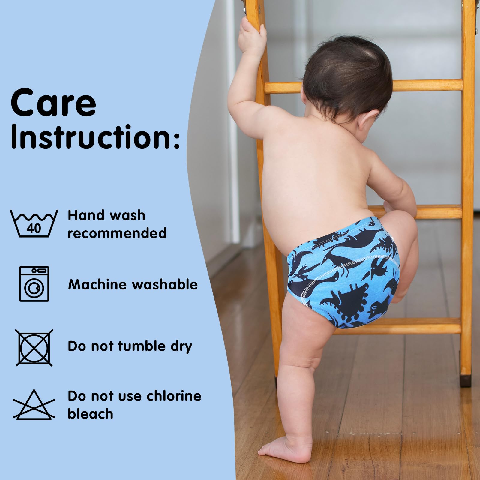 Nutyomi size guide for 2T-5T ensures a fit that grows with your child.