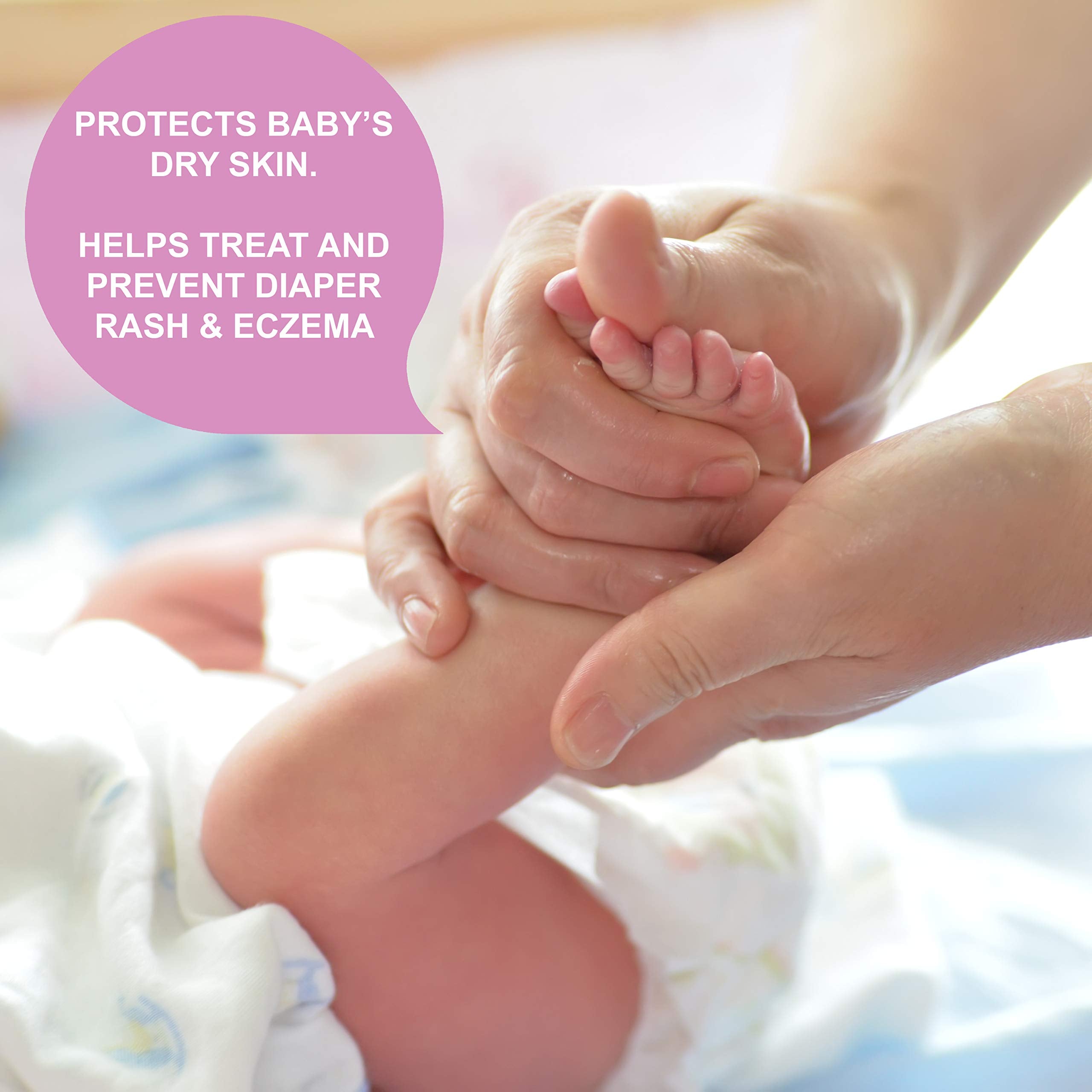 NuValu Petroleum Jelly skin protect application on a hand with moisture barrier.