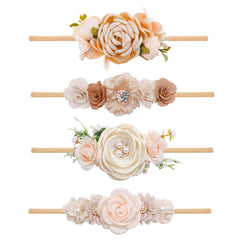NUWAJP baby girl flower headbands collection offers coordinated colors for easy outfit matching