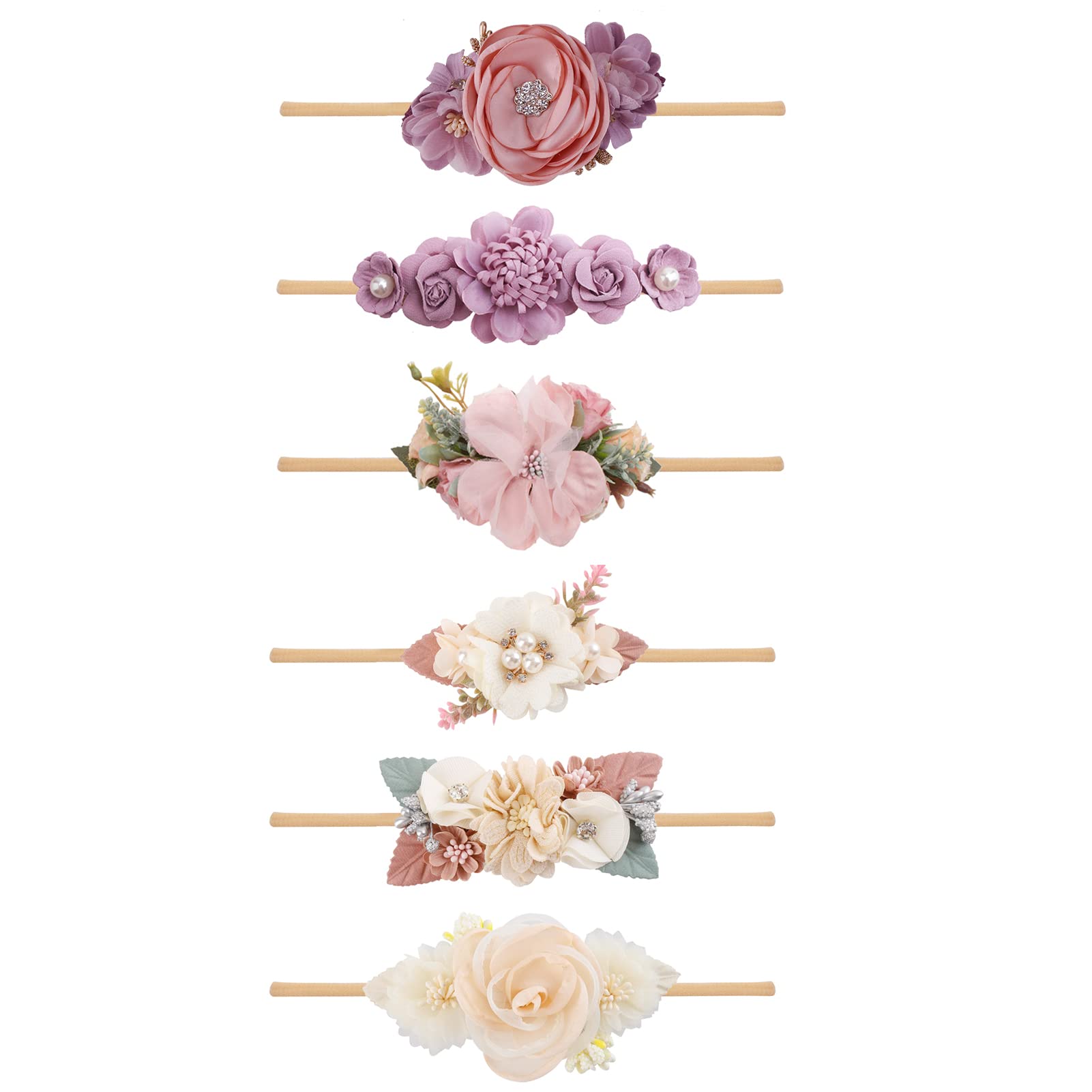 NUWAJP flower headband yellow, cheerful hue for daily outfits and smiles.
