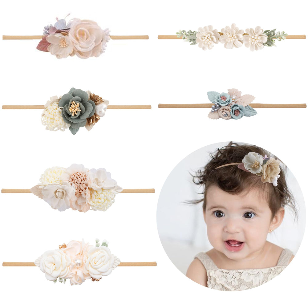 NUWAJP stretch nylon headbands with elastic fit ideal for growing babies