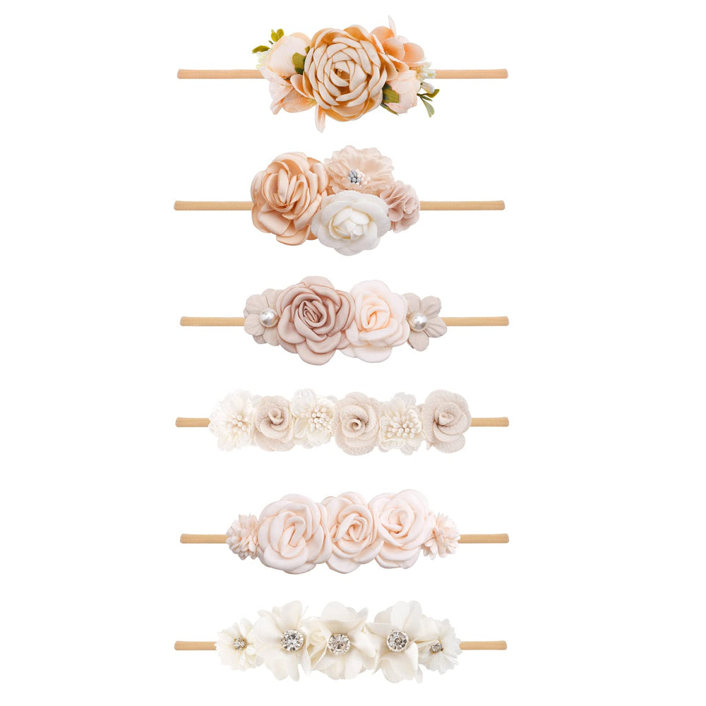 NUWAJP elastic baby headbands showcase nylon bows for all-day comfort.
