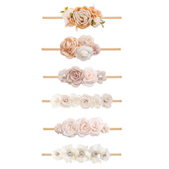 NUWAJP elastic baby headbands showcase nylon bows for all-day comfort.
