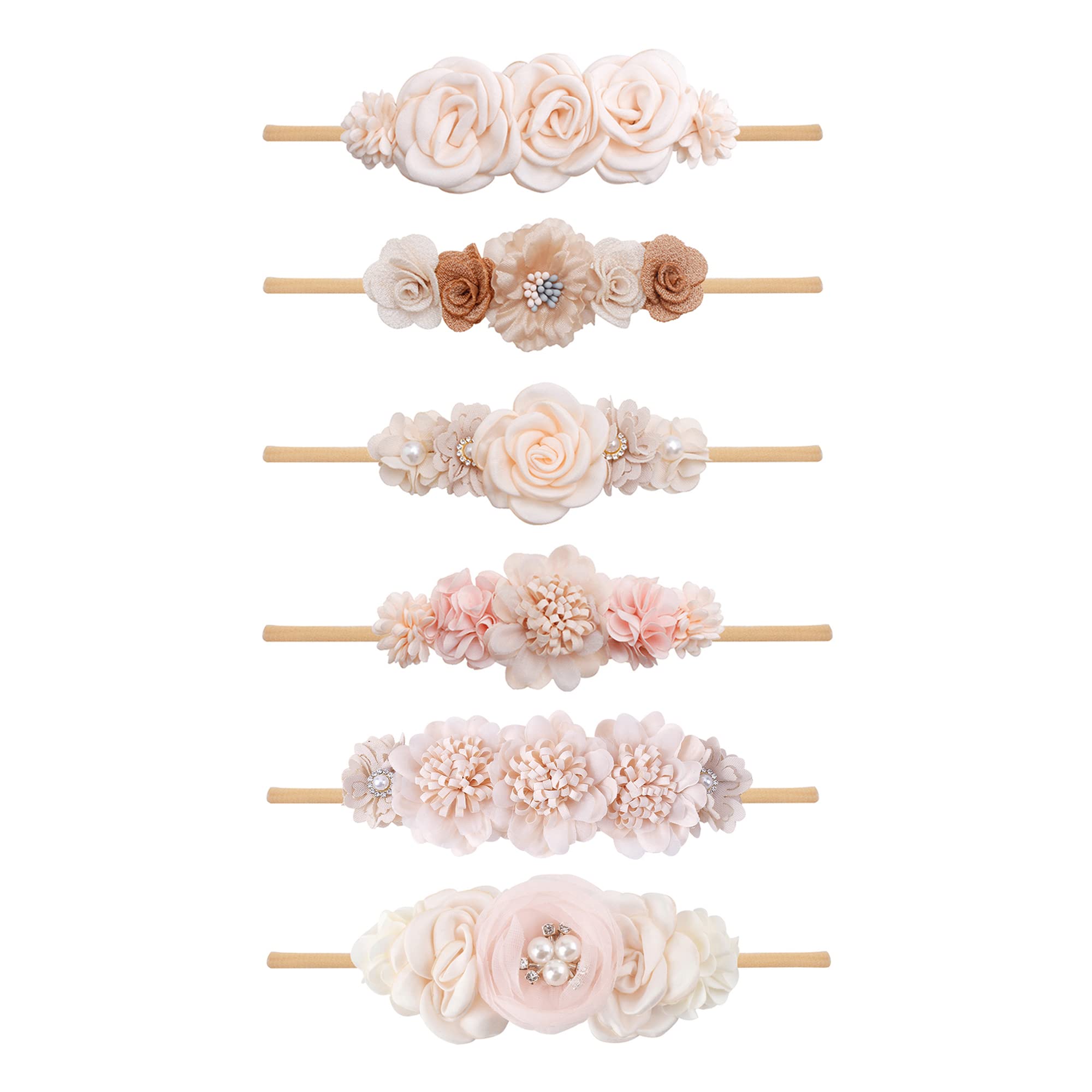 NUWAJP floral bows headbands wrapped gift box ready to gift