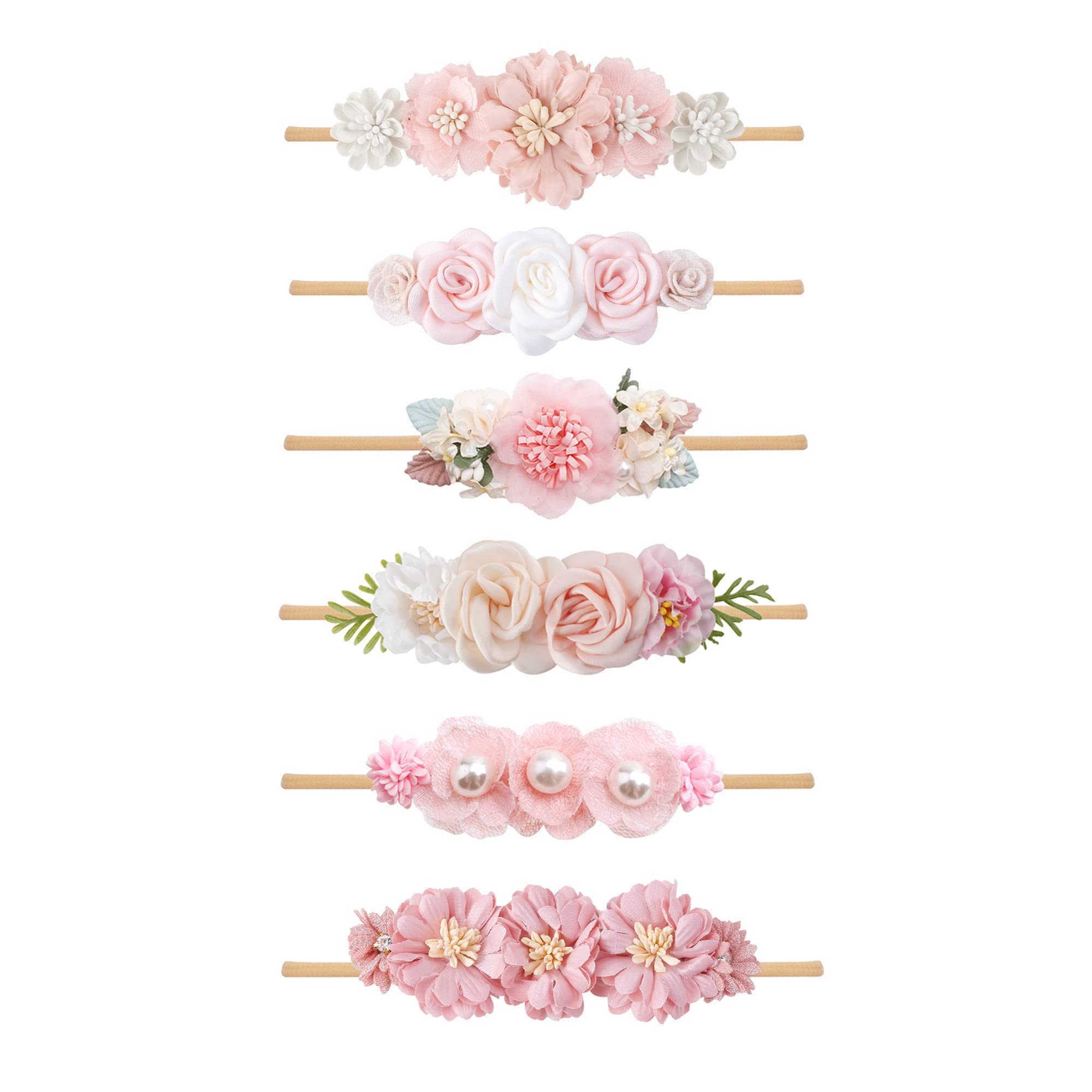 NUWAJP handmade nylon bows headbands highlight soft texture and gentle stretch for daily outfits