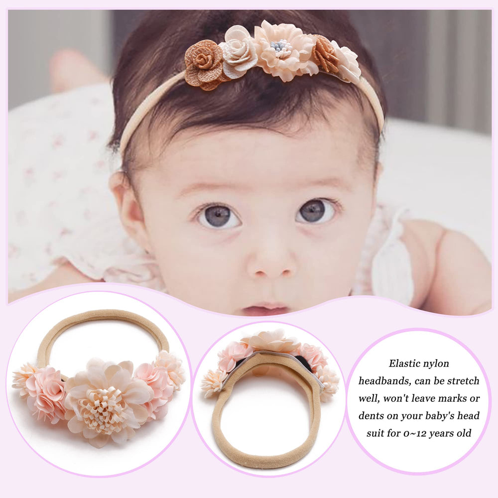 NUWAJP headbands wearable from newborn to toddler with gentle elastic