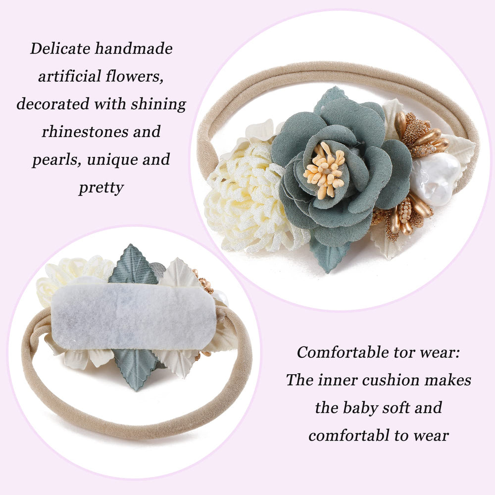 NUWAJP nylon elastic headbands designed for comfortable wear on babies