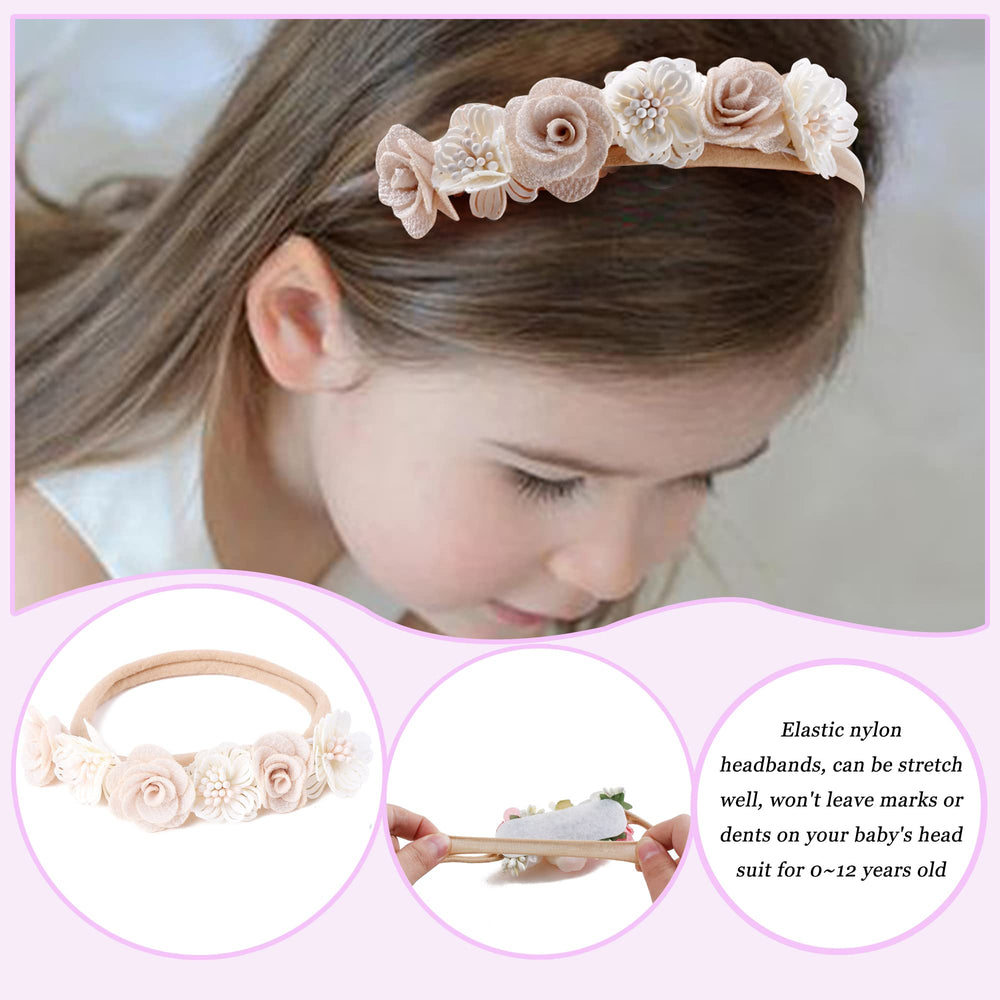 NUWAJP stretchable headbands sizing for 0-12 years