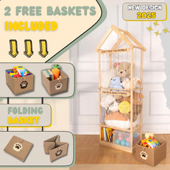 NUZZI foldable baskets storage enables easy access and quick cleanup in kids' rooms.