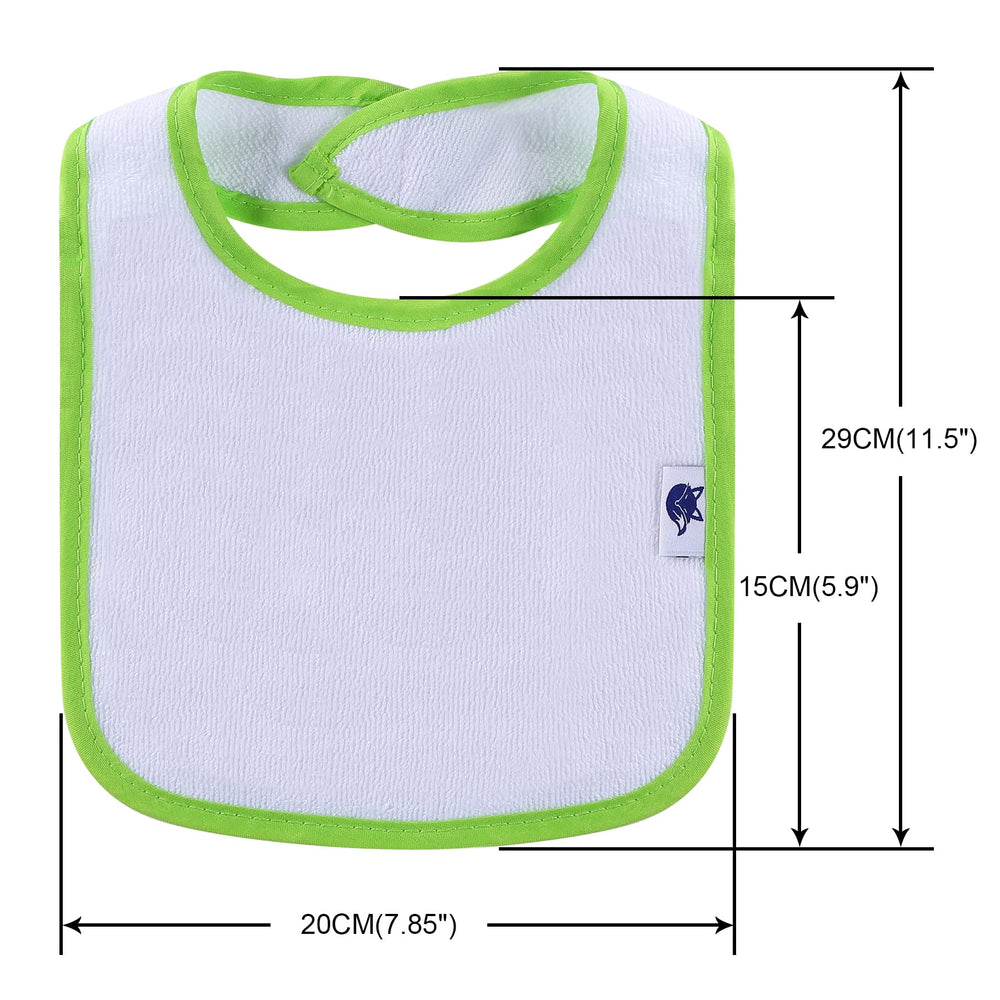 Nvatorfox 12-pack terry bibs white folded showing compact size for travel