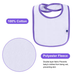 Nvatorfox 12-pack terry bibs white on baby with hook-and-loop closure for easy use