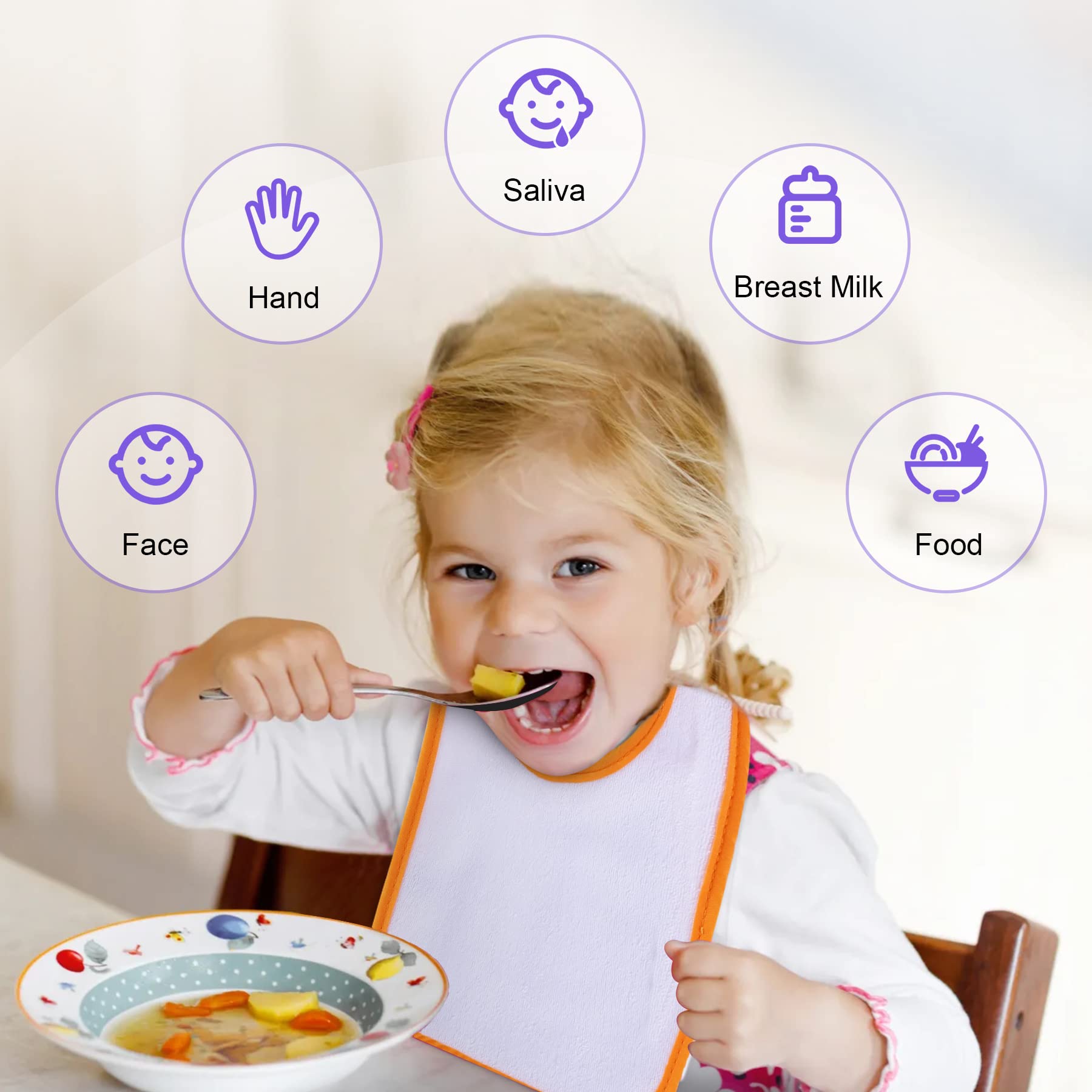 Nvatorfox 12-pack terry bibs white catching feeding spills and dribbles