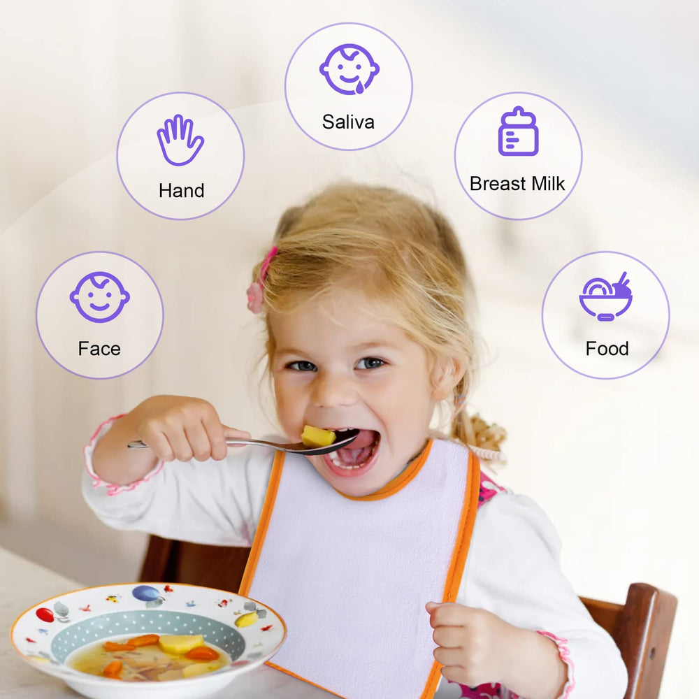 Nvatorfox 12-pack terry bibs white catching feeding spills and dribbles