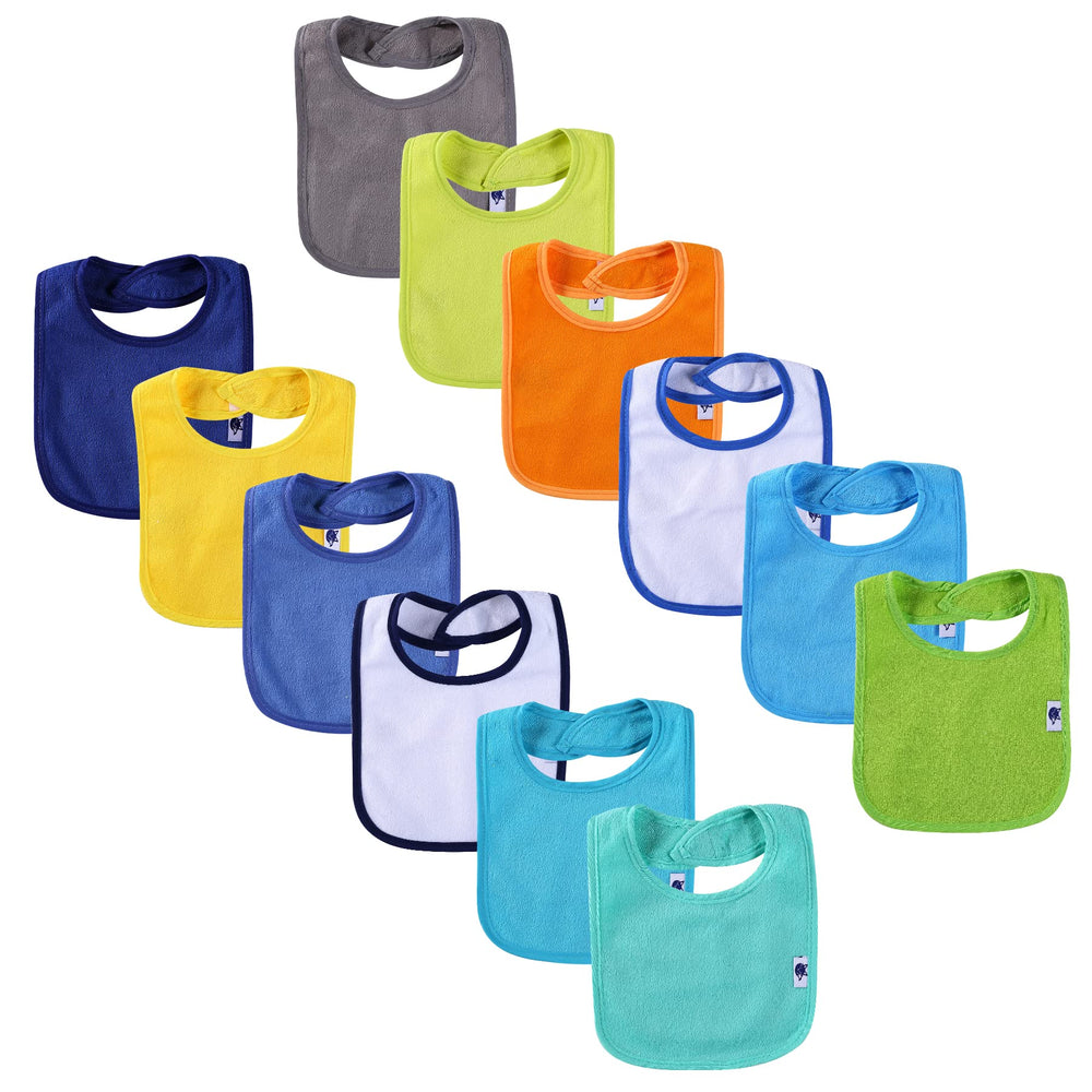 Nvatorfox 12-pack terry bibs closeup fiber filling for cozy dribble protection