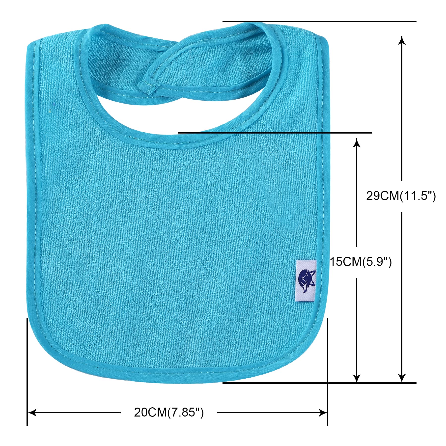 Nvatorfox 12-pack terry bibs on baby teething ready for feeding and drool
