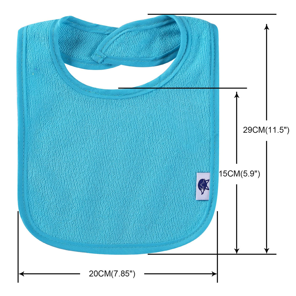 Nvatorfox 12-pack terry bibs on baby teething ready for feeding and drool
