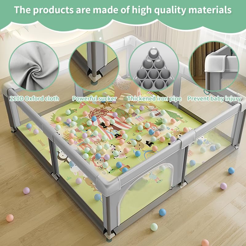 Nvlirun baby playpen easy-clean surfaces simplify maintenance
