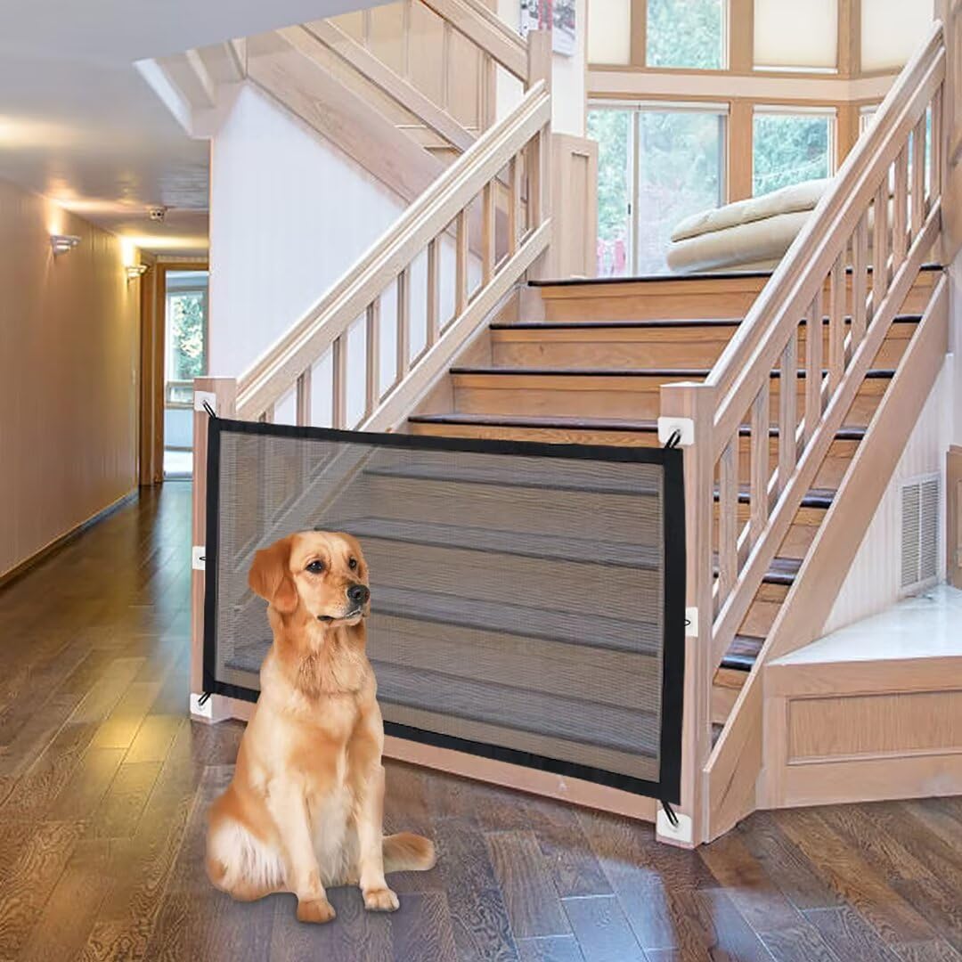 NWK Magic Dog Gate front view shows sturdy barrier for safe home play.